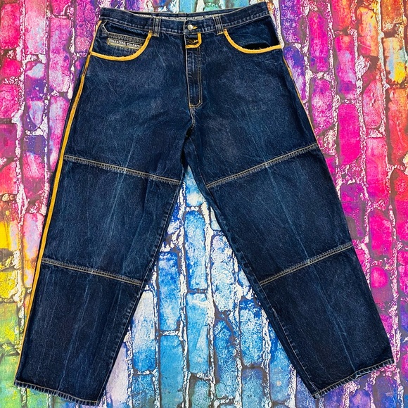 Pelle Pelle Other - Vintage Y2K 90s Pelle Pelle Jeans Baggy Hip Hop Marc Buchanan raw denim 40x34
